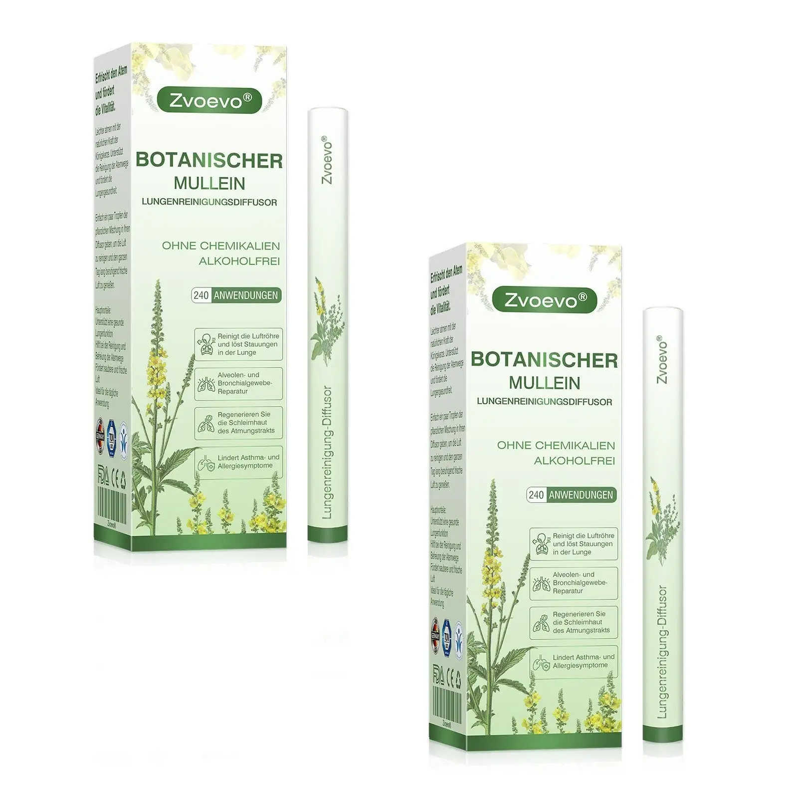 Zvoevo® Botanischer Mullein Lungenreinigungsdiffusor