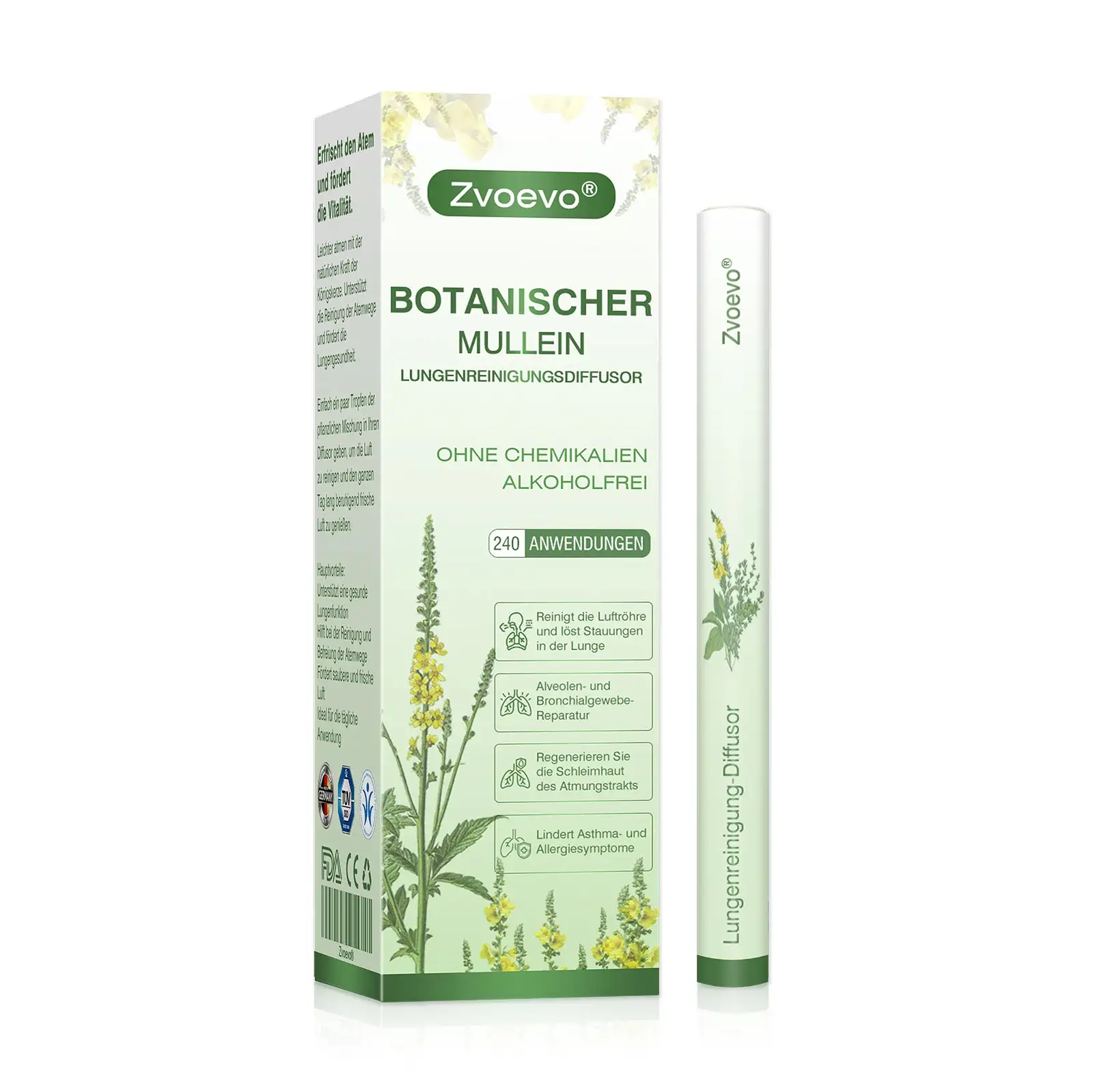 Zvoevo® Botanischer Mullein Lungenreinigungsdiffusor