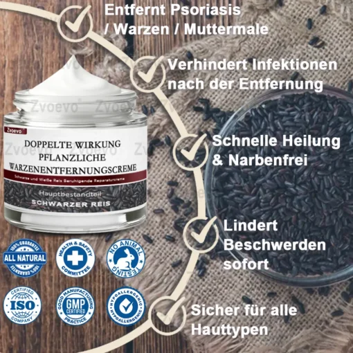 Zvoevo® Schwarzer Reis Hautreparatur Essenzcreme