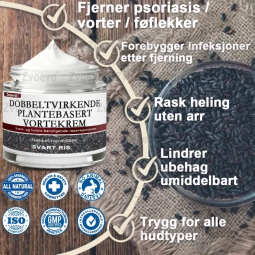 Zvoevo® Svart ris hudreparerende essenskrem