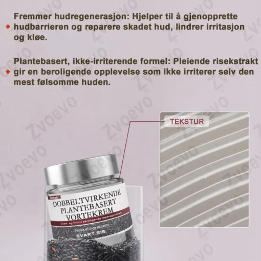 Zvoevo® Svart ris hudreparerende essenskrem