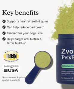 Zvoevo® PetsBright Advanced Dental Powder for Clean Teeth & Fresh Breath