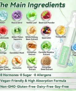 Zvoevo® Tirzepatide GLP-1 × GIP 10-in-1 Herbal Health Booster Oral Drops